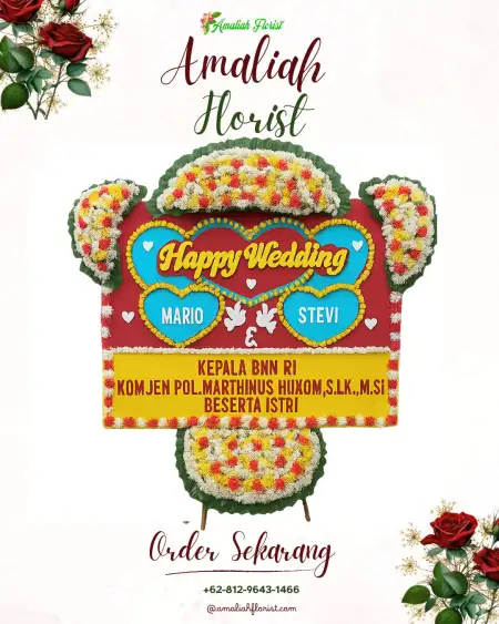 Papan Bunga Pernikahan Donorojo
